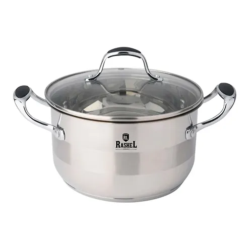 Kastryulya 6l iz nerzhaveyuschej stali so stekl. kr., 24h13,5sm (R-60-24) 
