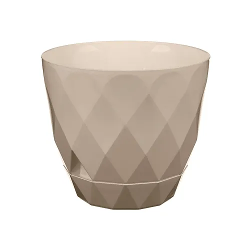 Gorshok tsvetochnyj Laurel Homver D145mm, 1,3l s poddonom bezhevyj 6108_1