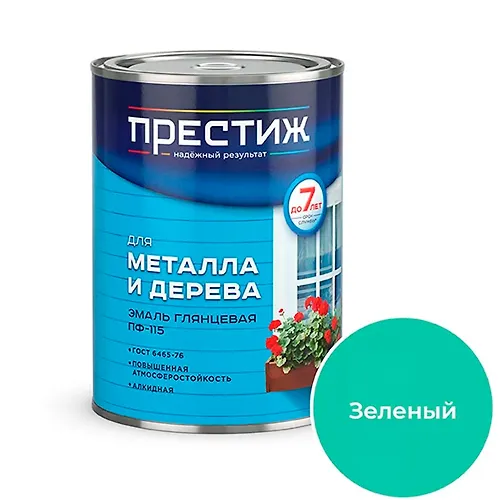 Emal PF-115 dlya metalla i dereva zelenaya 0,9 kg_1