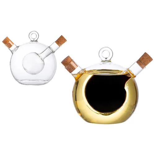 Emkost dlya masla i uksusa OLIVA, obem:350/50 ml, iz borosilikatnogo stekla, kruglaya art.105013_1