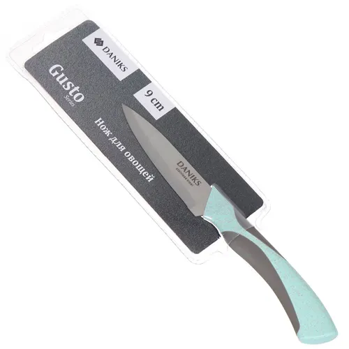 Nozh kuhonnyj Daniks, Gusto, dlya ovoschej, stal, 9 sm, rukoyatka plastik, YW-A377B-PA (386527)_1