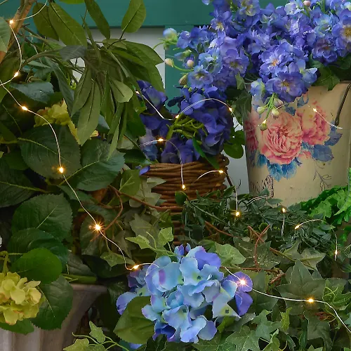 Sadovaya girlyanda na solnechnoj bataree «Rosa». 300 svetodiodov. Teplyj belyj svet. 1*AA Ni-Mh akkumul_2