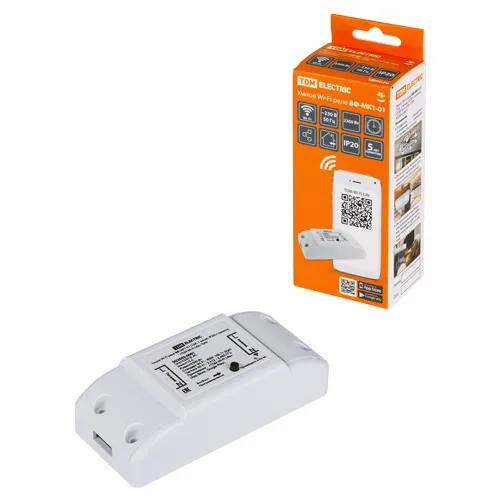 Umnoe Wi-Fi rele VF-MK1-01, 10A, 1 kanal, IP20, s prilozheniem Tdm Wi-Fi Life, Tdm_1