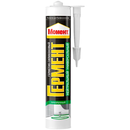 Germetik silikonovyj nejtralnyj universalnyj Moment Germent prozrachnyj, 280 ml_1