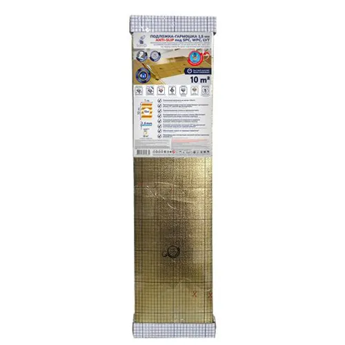 Podlozhka-garmoshka Solid AntiSlip s paroizolyatsiej pod SPC,LVT 1000 h 250 h 1,5 (10 kv.m)prochn. 250kPa_1
