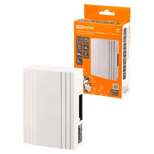 Zvonok provodnoj v el.set ZPS-10/2-EM (el.meh - Ding-Dong, bez knopki, AC 230V) TDM (SQ1901-0046)_1