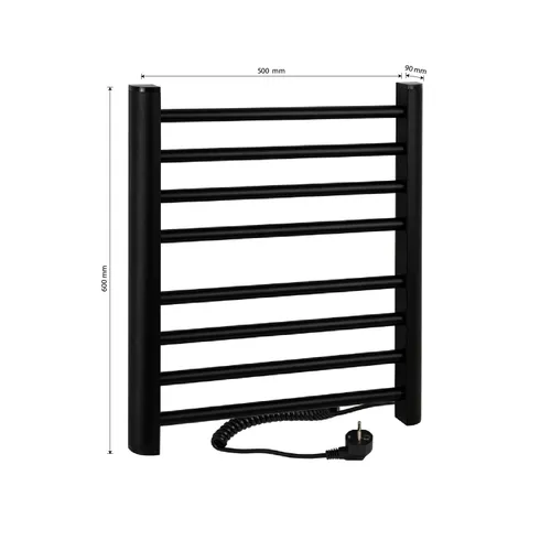 Polotentsesushitel elektrich CHERNYJ LESENKA 600 h 500 h 100 mm na 8 pereklad, 190 W,BRIMIX,08061B_3