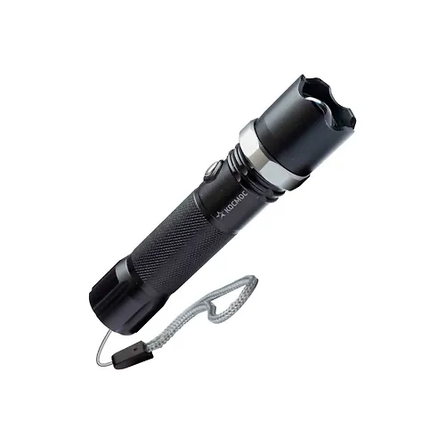 Fonar ruchnoj KOSMOS (KOS112Lit) akkum/3VtLED/linza/zum/Li-ion18650 1200mAh/anodir alyuminij/USB-shnur_1