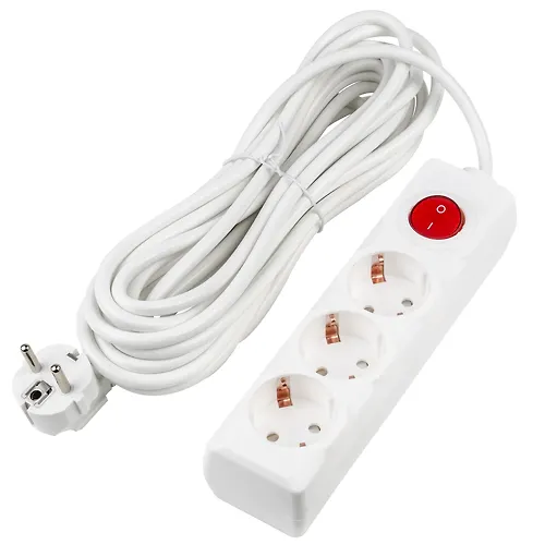 Udlinitel Uniel serii Ultra S-GCU3-7B, 3 gnezda, 7 m, 16 A, s zazemleniem, belyj_1