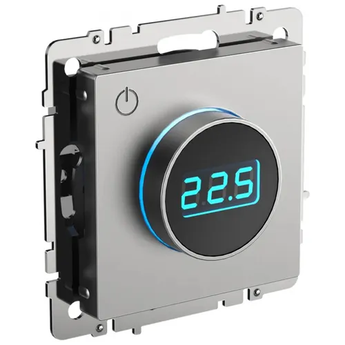 BRITE Termostat elektronnyj s indikatsiej TS10-1-BrS stal IEK_1